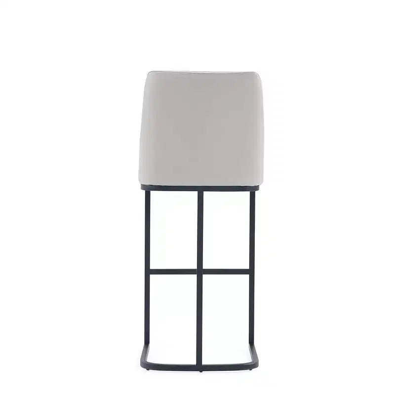 Tabouret de bar en métal rembourré en similicuir Serena de Manhattan Comfort