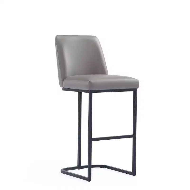 Tabouret de bar en métal rembourré en similicuir Serena de Manhattan Comfort