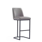 Tabouret de bar en métal rembourré en similicuir Serena de Manhattan Comfort