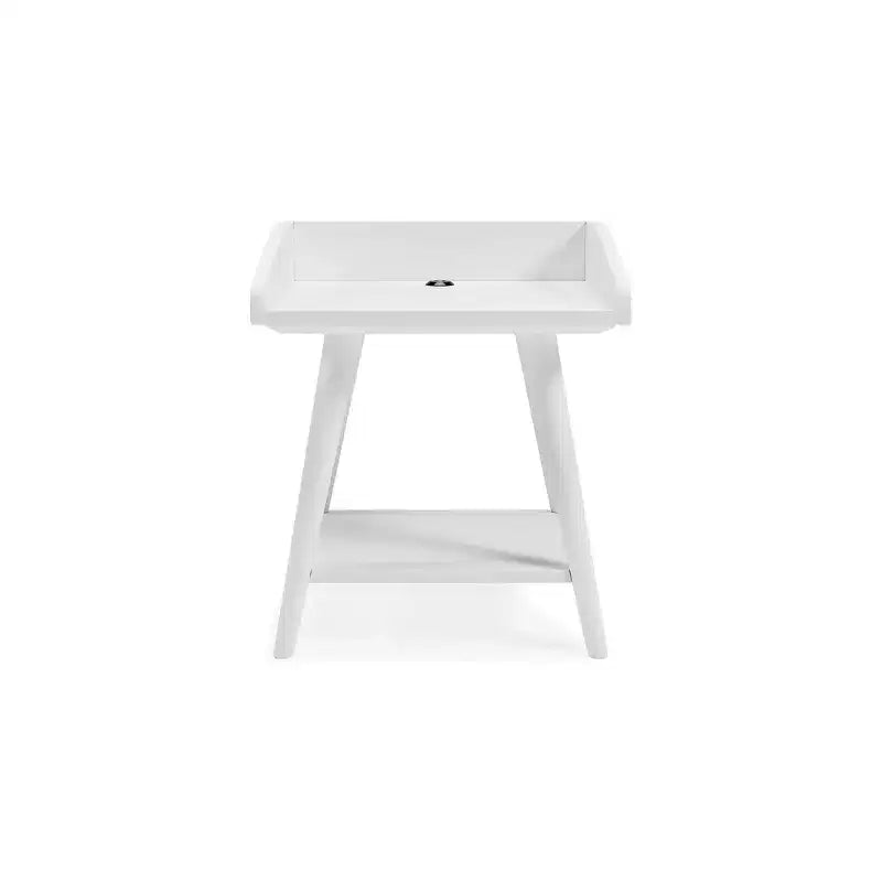 Signature Design by Ashley Blariden – Table d'appoint décontractée, blanc