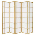 6 ft. Tall Double Cross Shoji Screen - Special Edition - (5 Panels)