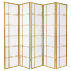 6 ft. Tall Double Cross Shoji Screen - Special Edition - (5 Panels)