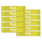 Kore Design Fidget Kick Bands, Latex, 10 to 16, Yellow, Pack of 10