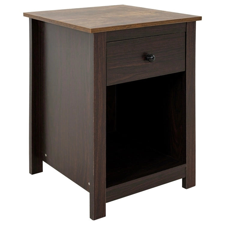 End Table with Drawer and Lower Shelf