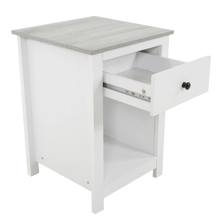 End Table with Drawer and Lower Shelf