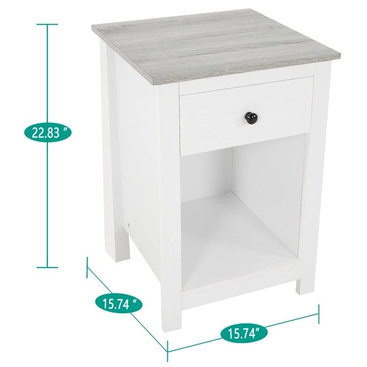 End Table with Drawer and Lower Shelf