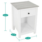 End Table with Drawer and Lower Shelf