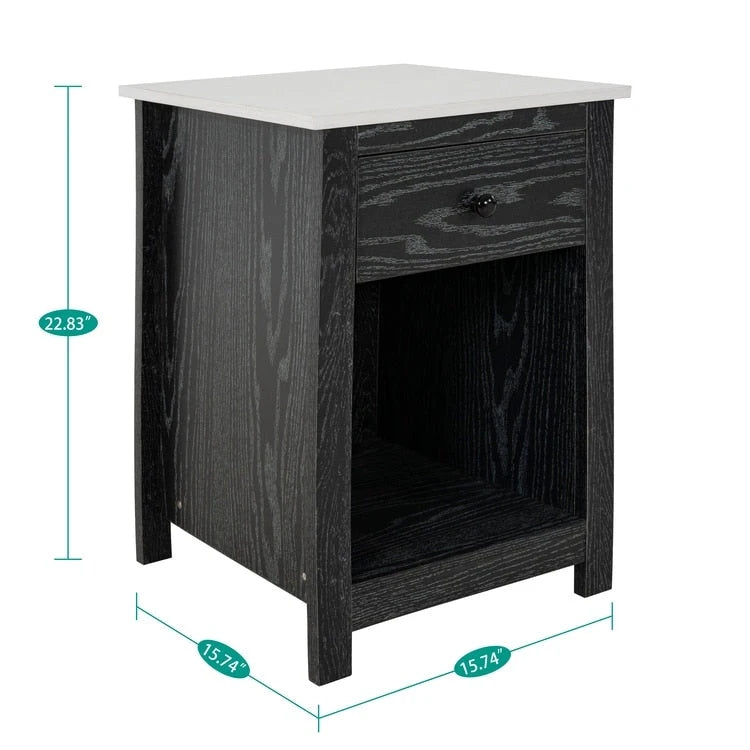 End Table with Drawer and Lower Shelf