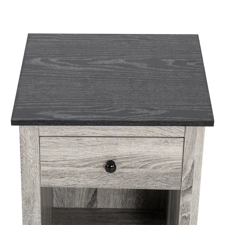 End Table with Drawer and Lower Shelf