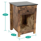 End Table with Drawer and Lower Shelf