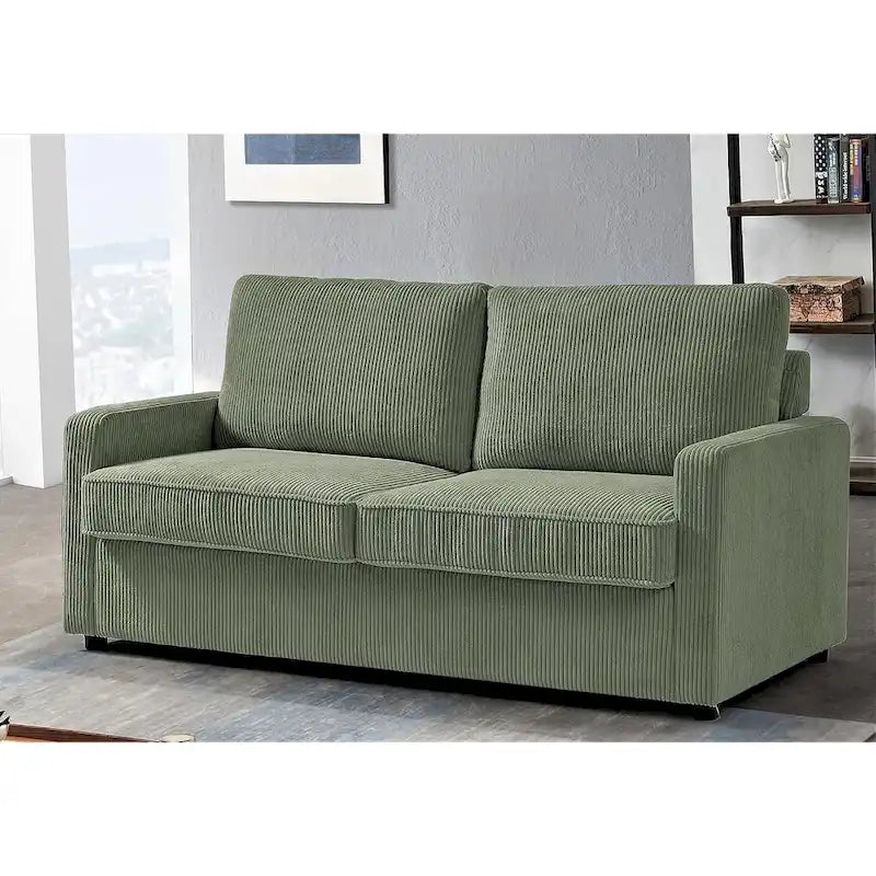 Corduroy 70-Inch Square Arms Sofa Bed