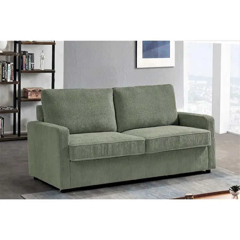 Corduroy 70-Inch Square Arms Sofa Bed