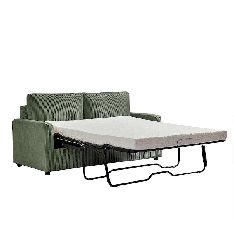 Corduroy 70-Inch Square Arms Sofa Bed
