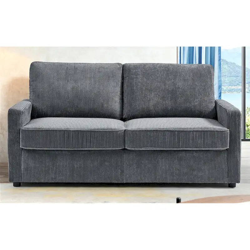 Corduroy 70-Inch Square Arms Sofa Bed