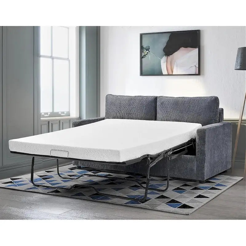 Corduroy 70-Inch Square Arms Sofa Bed