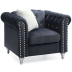 Velvet Crystal Accent Chair