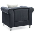 Velvet Crystal Accent Chair