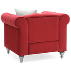 Velvet Crystal Accent Chair