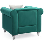 Velvet Crystal Accent Chair