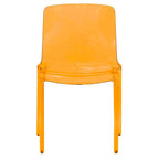 Stackable Acrylic Minimalist Plastic Dining Chair Modern Full Back Transparent Accent Side Chair for Kitchen Set of 4