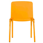 Stackable Acrylic Minimalist Plastic Dining Chair Modern Full Back Transparent Accent Side Chair for Kitchen Set of 4