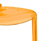 Stackable Acrylic Minimalist Plastic Dining Chair Modern Full Back Transparent Accent Side Chair for Kitchen Set of 4