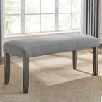6-Piece Dining Set with Marble Veneer Top and Distressed Grey Finish