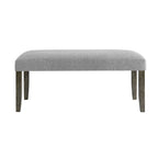 6-Piece Dining Set with Marble Veneer Top and Distressed Grey Finish