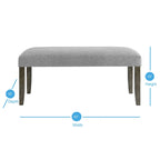 6-Piece Dining Set with Marble Veneer Top and Distressed Grey Finish