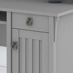 L-Shaped Desk with Storage in Cape Cod Gray