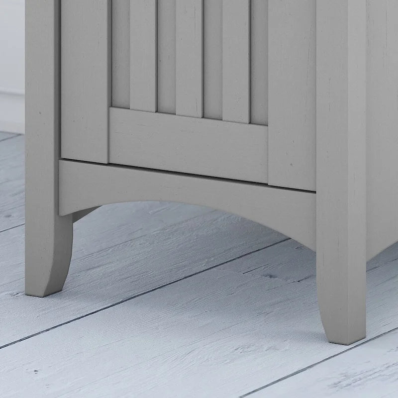 L-Shaped Desk with Storage in Cape Cod Gray