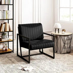 PU Leather Accent Chair with Padded Backrest