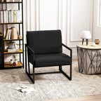 PU Leather Accent Chair with Padded Backrest