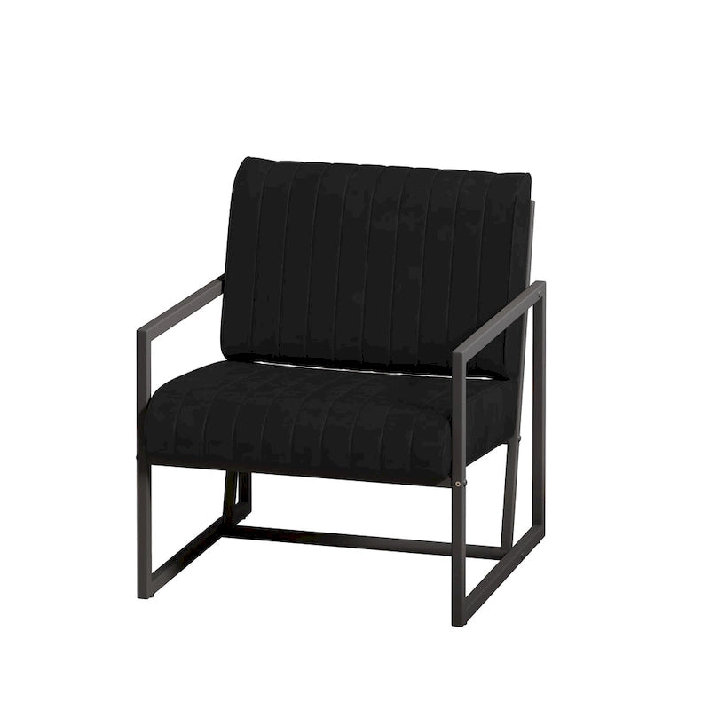 PU Leather Accent Chair with Padded Backrest