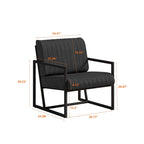 PU Leather Accent Chair with Padded Backrest