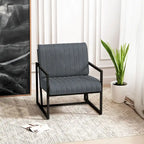 PU Leather Accent Chair with Padded Backrest