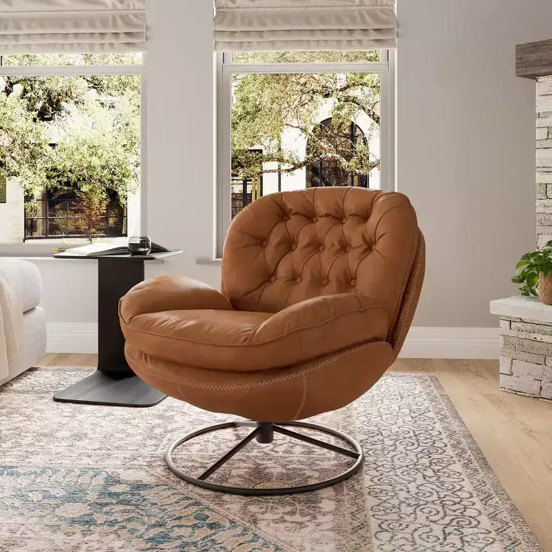 EUREKA ERGONOMIC Camden, Fauteuil de salon pivotant moderne