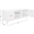 Meuble TV 2 portes 1 étagère Riya - MED5006 - Blanc - Safavieh