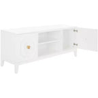 Meuble TV 2 portes 1 étagère Riya - MED5006 - Blanc - Safavieh