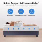 FDW 12 Inch Green Tea Memory Foam Mattress Cooling Gel Infused Mattress,Fiberglass Free/CertiPUR-US Certified/Bed-in-a-Box,White