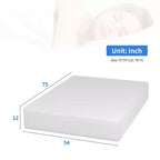 FDW 12 Inch Green Tea Memory Foam Mattress Cooling Gel Infused Mattress,Fiberglass Free/CertiPUR-US Certified/Bed-in-a-Box,White