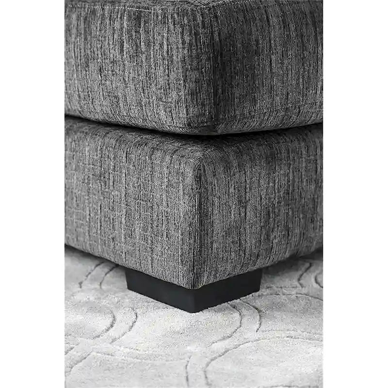L-Shaped Chenille Sectional Sofa - Gray