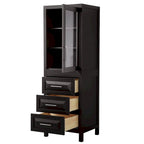 Linen Tower with Cabinet Storage and 3 Drawers