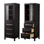 Linen Tower with Cabinet Storage and 3 Drawers