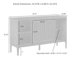 Mid-Century Modern Sideboard with Sliding Doors and Storage