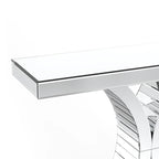 Mirrored Console Table with X-Cross Legs