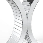 Mirrored Console Table with X-Cross Legs
