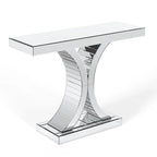 Mirrored Console Table with X-Cross Legs
