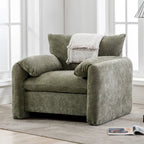 38.6" W Oversized Accent Armchair with Chenille Upholstery