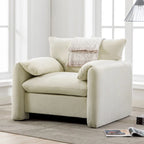 38.6" W Oversized Accent Armchair with Chenille Upholstery